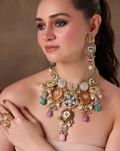 Tanvi Brass Statement Set