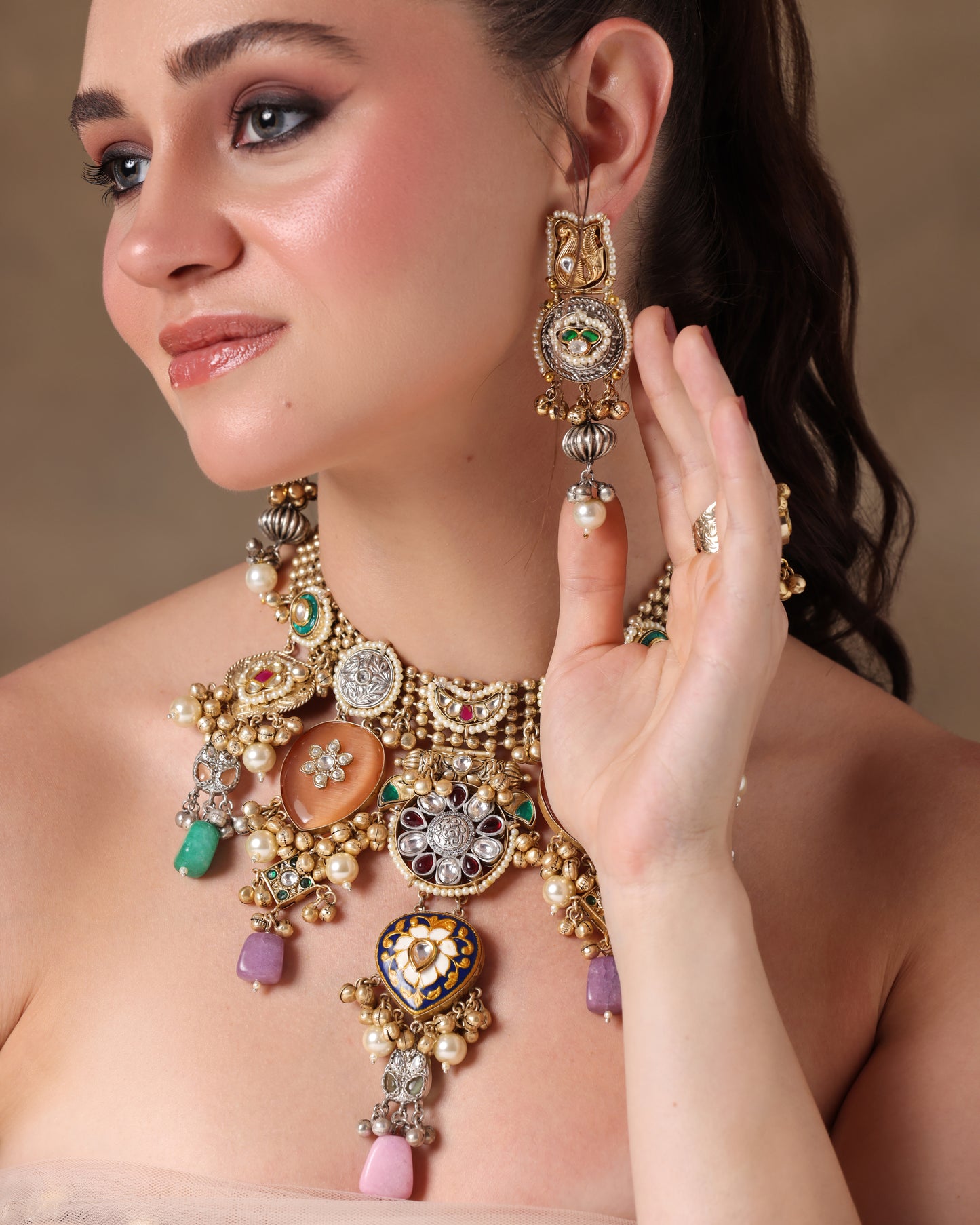 Tanvi Brass Statement Set