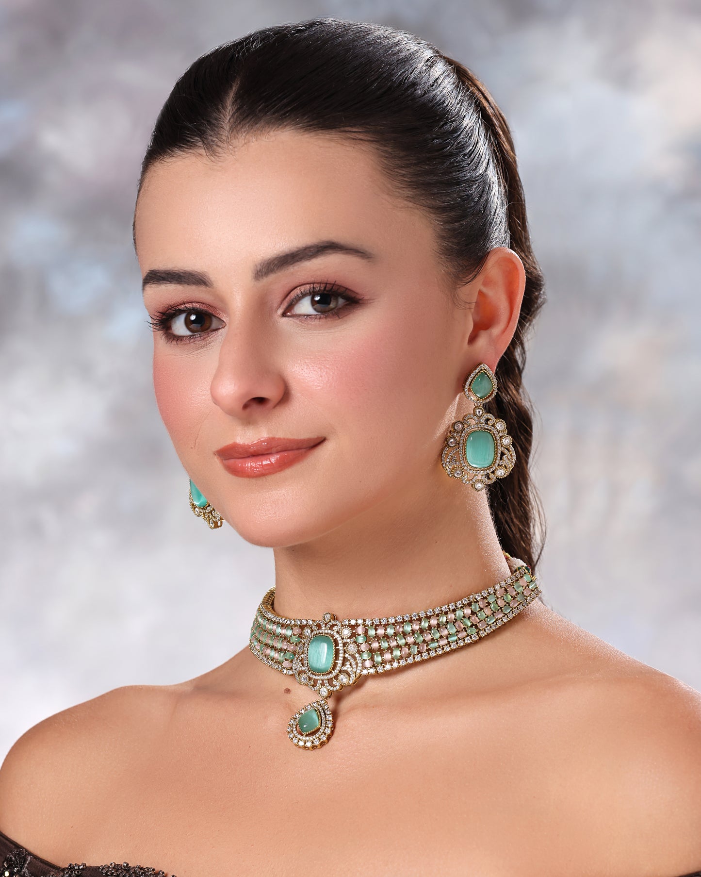 Mint Blush Elegance Necklace Set