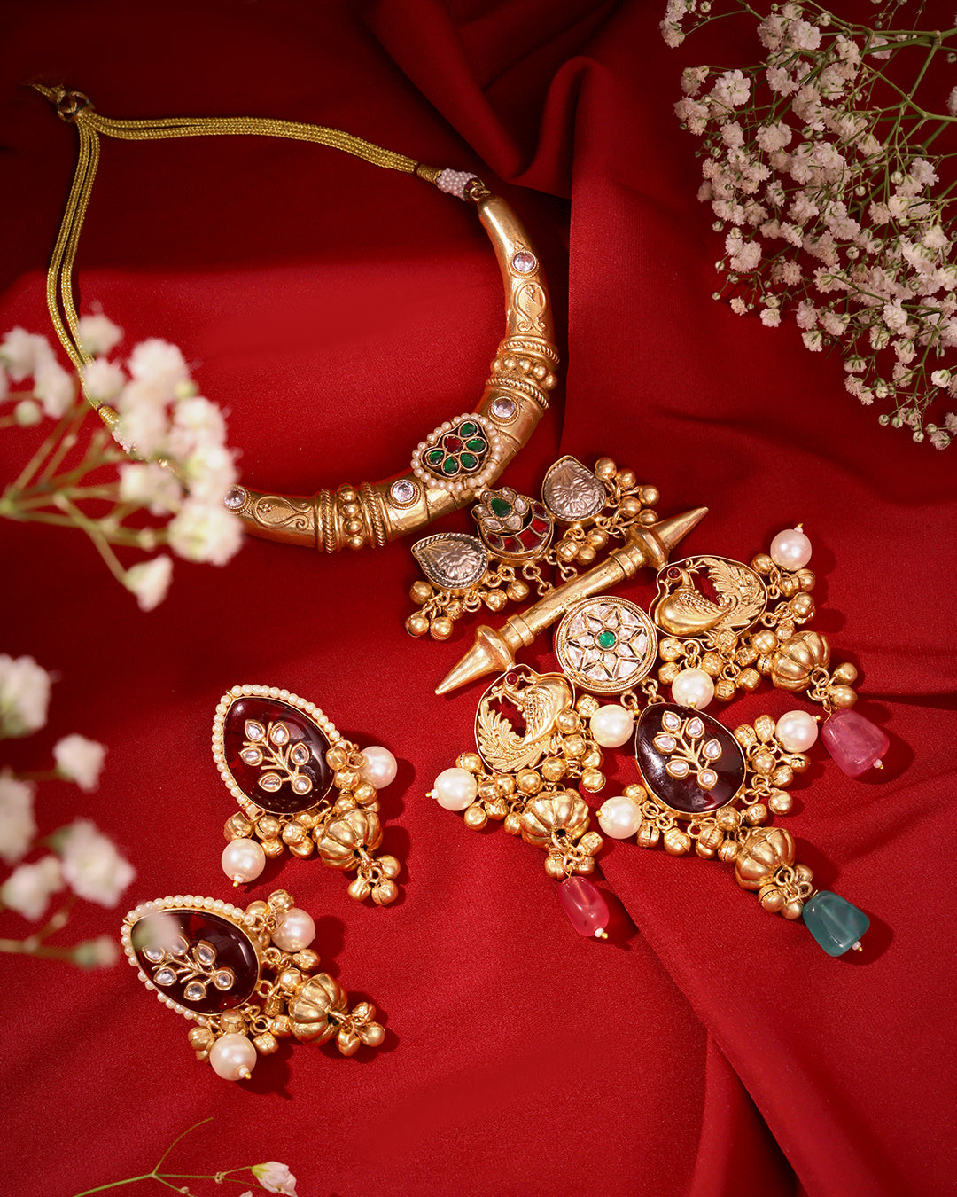 Mrinalini Brass Pendant Set