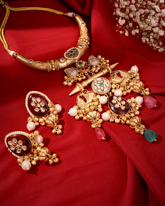 Mrinalini Brass Pendant Set